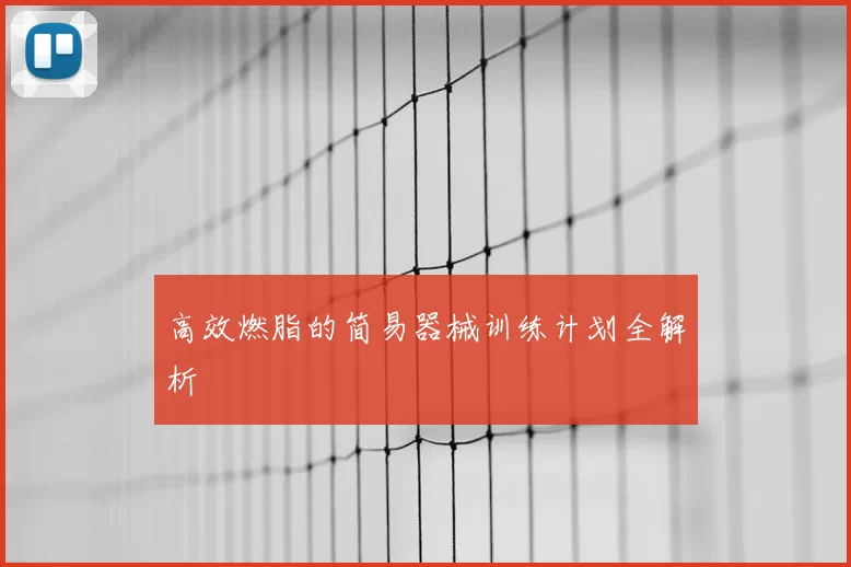 高效燃脂的简易器械训练计划全解析